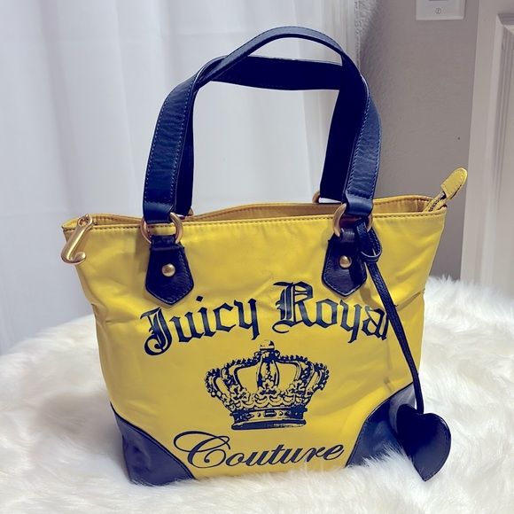 Juicy Couture Handbags - Juicy Couture Yellow Nylon Canvas Bag Like New Excellent Condition